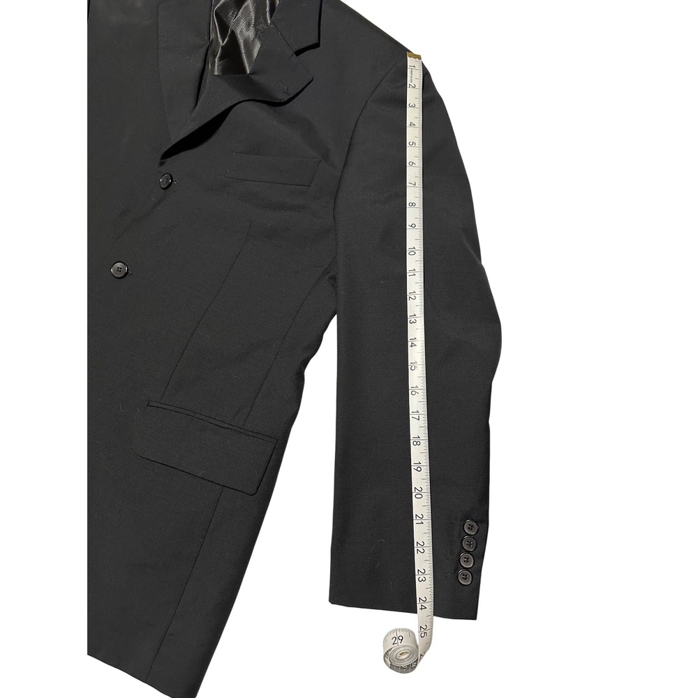 Giorgio Cosani Le Collezioni Super 120s Wool Blazer Suit Jacket Men Black 40 REG - Picture 11 of 14